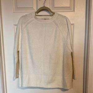 LOFT Women's Cream Crew Neck Sweater NWOT